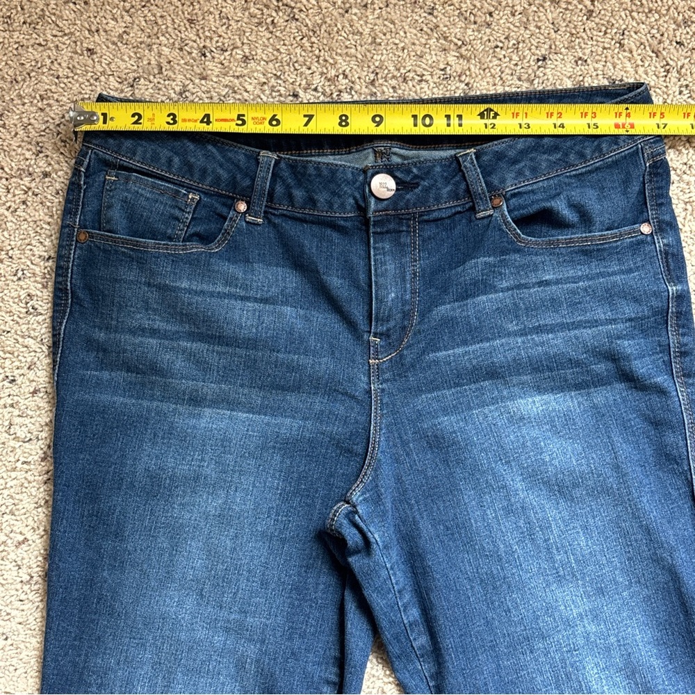 1822 Denim Medium Wash High Rise Skinny Raw Hem Women’s Jeans 14 - Picture 8 of 11